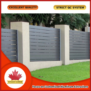 Clôture à lamelles de sécurité <span class=keywords><strong>en</strong></span> aluminium à revêtement <span class=keywords><strong>en</strong></span> poudre pour décoration de <span class=keywords><strong>jardin</strong></span> personnalisée - Product Image 4