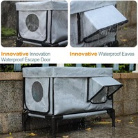 Chenil pour chien d'extérieur, chauffage électrique d'hiver, tuyau coupe-vent, imperméable, maison pour animaux de compagnie, abri chaud et confortable, grand espace, tente fermée