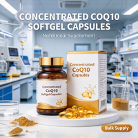 Complexe de coenzyme Q10 en gélules molles avec vitamine E, antioxydant naturel sans sucre, 0,6 g, complément nutritionnel