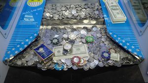 Nhà Sản Xuất Trực Tiếp Của In Kỹ Thuật Số Logo Sạt lở Coin Hoạt Động Arcade Vui Chơi Giải Trí Trò Chơi Coin Pusher Máy Với Hóa Đơn Changer - Product Image 3