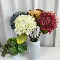 Hydrangeas peintes à la main, fleurs artificielles pour mariage, Saint-Valentin, cérémonie de remise des diplômes, Pâques, Noël, Nouvel An