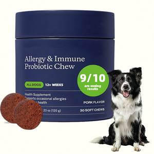 Formule Recommandée par les Vétérinaires pour Soulager les Démangeaisons Cutanées chez Tous les Types et Tailles de Chiens – Probiotiques pour Chiens Contre les Allergies et pour le Système Immunitaire – Friandises Tendres Saveur Porc - Product Image 6