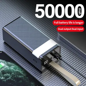 Double Output Portable Charger 50000mah Ultra-large Capacity Power Bank With Digital Display For Mobile Power Supply