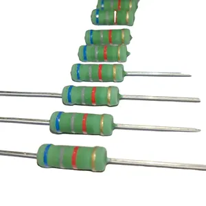 Green Series 1% 2% 5% 1/4W--5W Color Ring Resistance Metal Film Oxidation Resistor