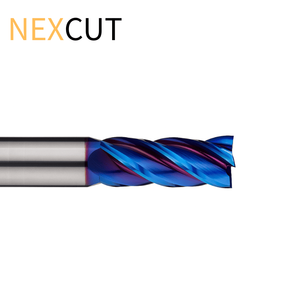 ดอกกัดทังสเตนคาร์ไบด์แบบ HRC65 4ร่องเคลือบ HX35 nacoblue - Product Image 1