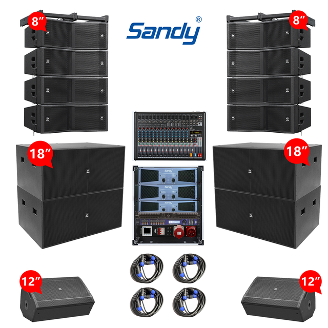 Professional Audio Dual 8 Inch Line Array Speaker System for Outdoor Events Show Wedding Party