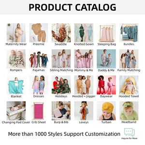 Vêtements en viscose personnalisés pour bébés, pyjamas, combinaisons courtes, vêtements de nuit, vêtements pour bébés en bambou, vente en gros - Product Image 4