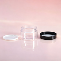 Pot cosmétique cylindrique en PET à large ouverture avec bouchon à vis, plusieurs tailles (100/150/200 ml), emballage écologique pour crème, conteneur de stockage