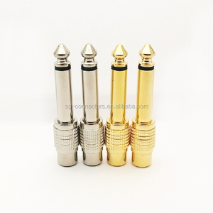 금도금 6.35mm <span class=keywords><strong>1</strong></span>/<span class=keywords><strong>4</strong></span> 남성-3.5mm <span class=keywords><strong>1</strong></span>/8 여성 스테레오 오디오 잭 어댑터 (Aux 케이블, 기타 앰프, 헤드폰용) - Product Image 1