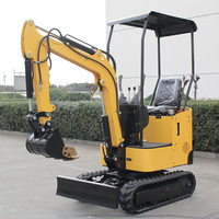 Mini-excavatrice sur chenilles hydraulique puissante de 1 tonne à livraison rapide, avec godet offert, haute performance, stable et compacte