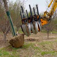 Pelle à arbres hydraulique professionnelle pour excavatrice, attache industrielle homologuée CE pour la plantation en pépinière
