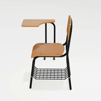 Chaise d'écriture en bois avec tablette pour la formation en classe, en contreplaqué africain, pour projets scolaires