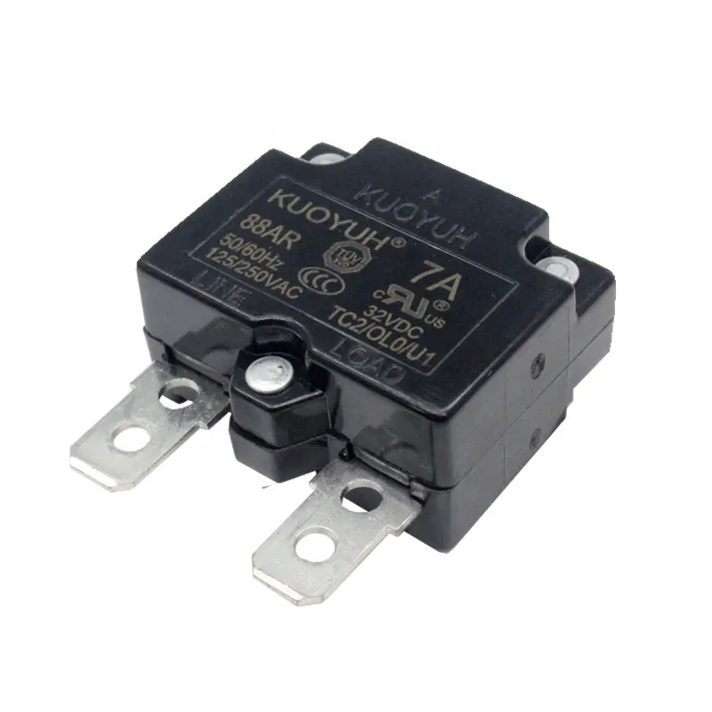 Kuoyuuh-Interruptor de sobrecarga térmica, interruptor de circuito automático de tamaño Mini, 125/250V AC 50VDC 10A/15A/20A/25A/30A