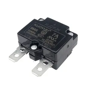 Kuoyuh 125/250V AC 50VDC 10A/15A/20A/25A/30A Mini boy termal aşırı yükleme koruyucusu basmalı düğme anahtarı otomatik devre kesici