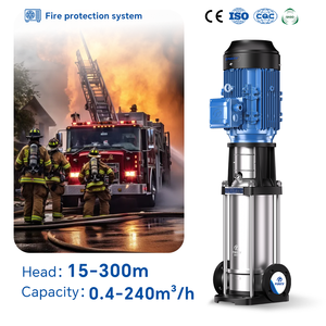 Pompe à eau centrifuge verticale multi-étages haute pression pour la lutte contre les incendies, série PVS, corps en acier inoxydable, ISO9001 CE - Product Image 1