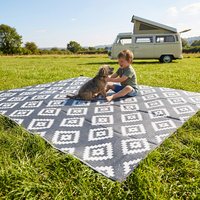 Tapis d'extérieur en polypropylène recyclé en gros, résistant aux intempéries, tissé, durable, 100 % PP, pour patio, jardin, camping-car, camping