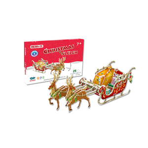 Rompecabezas de Papel 3D, Silla Voladora Giratoria, Manualidades, Juguete Educativo de Dibujos Animados con Luz LED para Niños de 5 a 7 Años, Regalo Navideño - Product Image 3