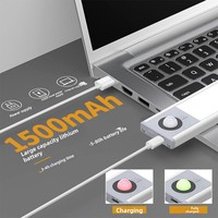 Bande lumineuse LED à détecteur de mouvement, dimmable, lumineuse, rechargeable par USB, sans fil, à coller, veilleuse pour placard, télécommande magnétique