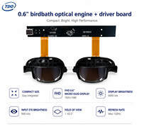Module optique transparent de 0,6 pouce pour vision immersif des objets virtuels/environnements augmentés (RA/RA) pour les casques HMD dans les domaines grand public, industriel et médical