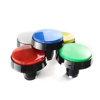 Pièces de commutateur de jeux de pièces de monnaie d'arcade à commande par machine de 60MM grand bouton en plastique circulaire langue anglaise 1 an de garantie