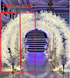 शादी की पार्टी सजावट, जन्मदिन के फूल मेहराब सफेद पत्ती के चक्कर में दिखाई गई - Product Image 2