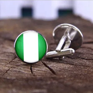 50 modèles afrique nigéria drapeau carte porte-clés anneau bouton de manchette pince à cravate collier Bracelet boucles d'oreilles broche épinglette ensemble de bijoux