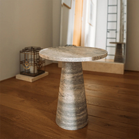 Table d'appoint surélevée de style nordique, design minimaliste de luxe, fabriquée en marbre naturel durable