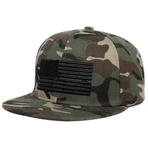 新款美国国旗3D刺绣棒球帽嘻哈潮野帽时尚男迷彩系列运动帽回弹帽