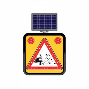 Lámina de Advertencia de Tráfico para Suelos Sueltos, de 60 x 60 cm, con Energía Solar - Product Image 2