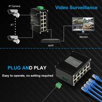 Mini commutateur Gigabit industriel durci 10 ports RJ45 10/100/1000 Mbps Commutateur réseau Ethernet extérieur non géré avec 12-48V CC