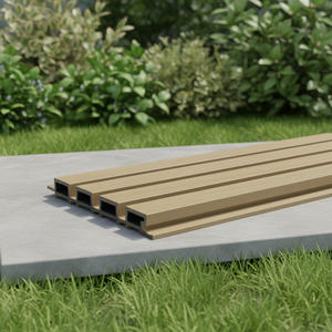 Panel de Pared WPC Moderno y Lujoso, Anti-UV, Impermeable, Antideslizante, para Exteriores, Cocina, Jardín, Escaleras, Baño, Fachada de Madera Estilo Europeo - Product Image 1