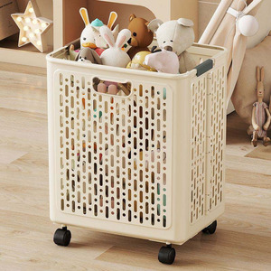 Ownswing bán buôn nhựa ròng rọc giỏ hộ gia đình phòng tắm quần áo lưu trữ bin có thể tháo rời gấp giặt cản trở - Product Image 4