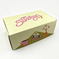 Boîte d'emballage florale de luxe double face gaufrée et imprimée avec insert, boîte d'expédition en carton ondulé recyclable pour abonnement de fleurs