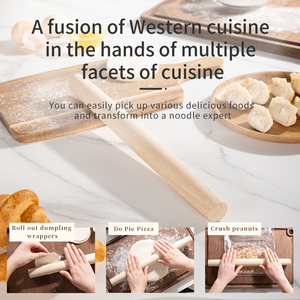 Rodillo francés de madera de goma de 15 pulgadas para hornear rodillo de masa multiusos Fondant Pizza Pie pasteles Pasta galletas - Product Image 5