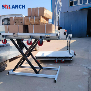 Chariot électrique portable à quatre roues, ciseaux hydrauliques de levage, chariot à plateau pour la manutention à bord, utilisation sur la plage, OEM personnalisable - Product Image 5