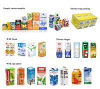 Matériau d'emballage aseptique en carton brique mince de 200ml pour jus, lait. yaourt, vin