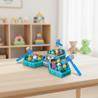 Jeu de tape-taupe pour 3 joueurs avec lumières, sons, tableau de scores LED, marteau interactif, cadeau pour enfants de 3 à 10 ans