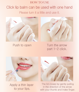 Tinte Labial Rosa Voluminizador No Pegajoso con Cierre Automático de Un Clic, Bálsamo Labial para Labios Más Voluminosos e Hidratación Intensa - Product Image 3