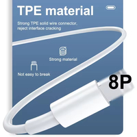 Câble de charge rapide blanc pour iPhone 5A avec blindage tressé, compatible avec les écouteurs d'ordinateur