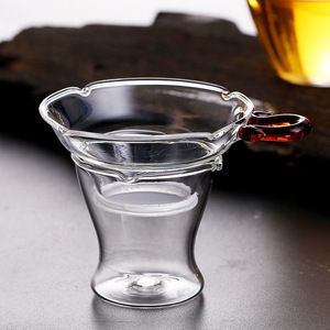 Glass <b>Tea</b> Strainer Set Heat Resistant Glass Detachable Filter For <b>Tea</b> <b>Infusion</b> - Product Image 3