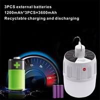 Super lumineux solaire camping lumière led ampoule pas cher multifonction prix de gros clignotant lumière d'urgence recharge lumière