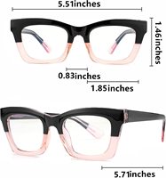 Lunettes de lecture à charnière bleue pour hommes et femmes, 3 pièces, monture à ressort de Style Oprah, anti-lumière bleue, pour ordinateur carré