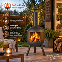 BeFun Crafts Grande Cheminée Extérieure à Bois de 135 cm, Brûleur à Bois sur Trépied pour Jardin, Chauffage Extérieur OEM ODM