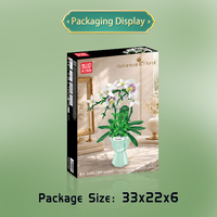 Kits de construction MOULD KING 24123 Phalaenopsis Orchid, fleurs en briques MOC, décoration intérieure, modèle de plante, jouet créatif