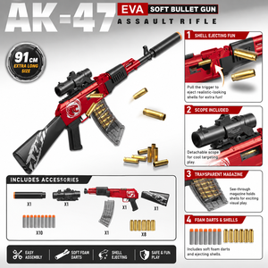 Lanceur <span class=keywords><strong>de</strong></span> billes EVA K21 rouge manuel à déclenchement par cartouche, corps <span class=keywords><strong>de</strong></span> 98 cm, pour <span class=keywords><strong>jeu</strong></span> <span class=keywords><strong>de</strong></span> cible en extérieur, vente en gros pour la distribution au détail - Product Image 3