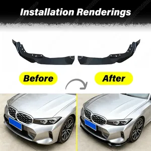 Para BMW Serie 3 G20 G28 LCI 2023 2024 2025: Cubierta Protectora Inferior Del Parachoques Delantero, Spoiler y Kit de Decoración de Carrocería - Product Image 2