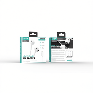 Auriculares S&N Heavy Bass, inalámbricos Bluetooth, intraaurales, para dispositivos iPhone y Android - Product Image 2
