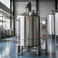 Cuve de pasteurisation de lait en vrac 500L-5000L en acier inoxydable SS316L avec agitateur, certifiée ASME CE, directement de l'usine