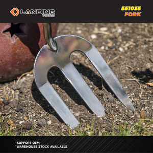 551035 Horquilla de Jardín de Acero Inoxidable de Alta Resistencia con Mango Ergonómico para Romper, Remover y Airear la Tierra - Product Image 3