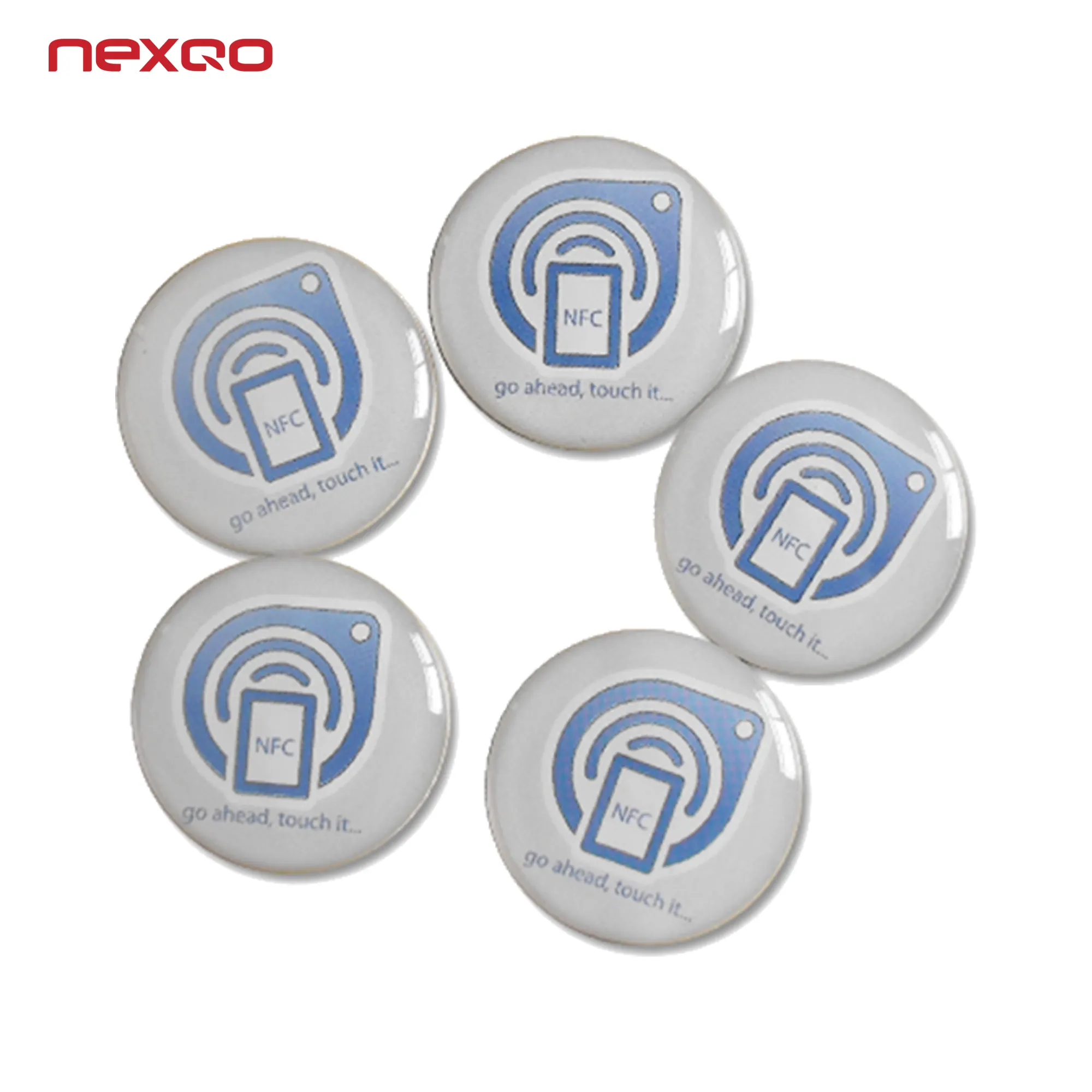 Ntag213/Ntag216 Epoxy NFC Tag untuk Telepon RFID NFC Sticker